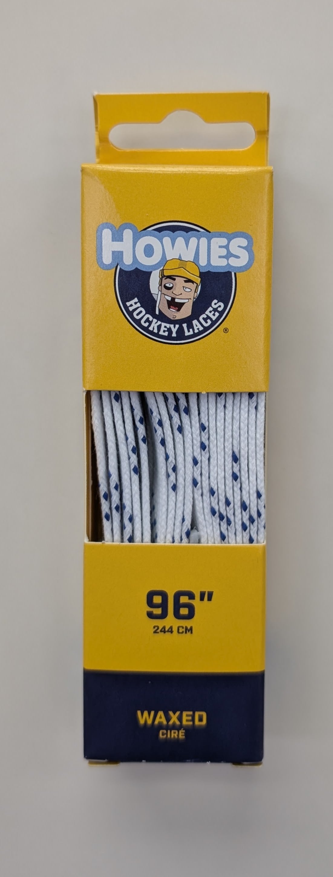 96" Waxed White Skate Laces (Howie's)